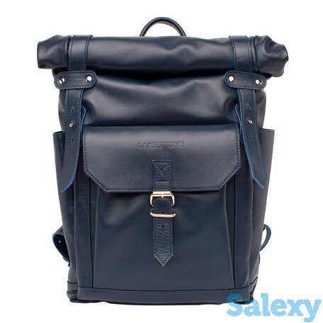 Кожаный рюкзак для ноутбука eliot dark blue, фотография 2