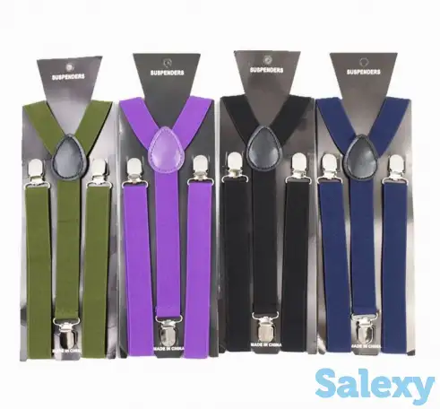 Подтяжки мужские однотонные в Алматы, фотография 2