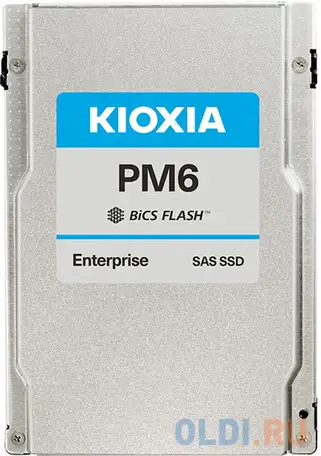 2.5" 1600gb kioxia (toshiba) pm6-v enterprise ssd kpm61vug1t60 kpm61vug1t60  sas, фотография 1