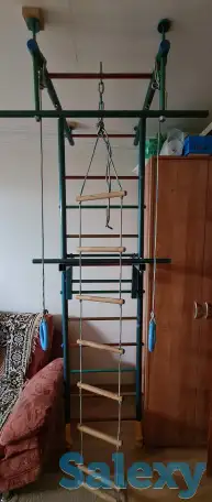 Спортивный инвентарь - комплекс Стенка/турники/кольца, лестницы, фотография 1