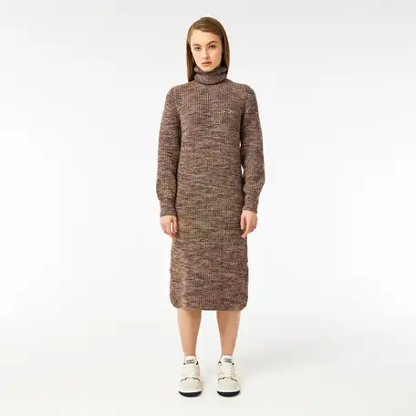 Шерстяное платье lacoste с высоким воротом, фотография 1