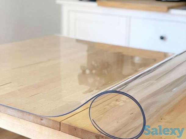 Скатерть Клеенка прозрачная, гибкое стекло, силиконовая 1.5 мм 1,0 v, фотография 2