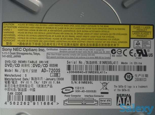 Продам DVD RW DL привод Sony Nec Optiarc AD-7203S с фунцией LF, фотография 1