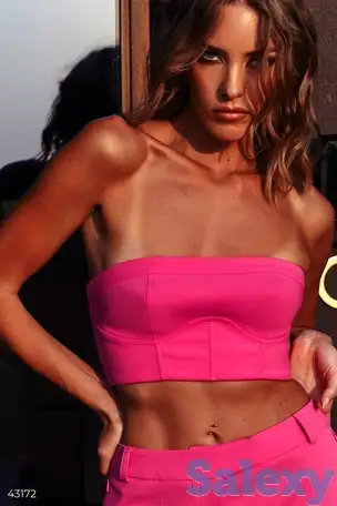 Корсетный малиновый топ, фотография 1