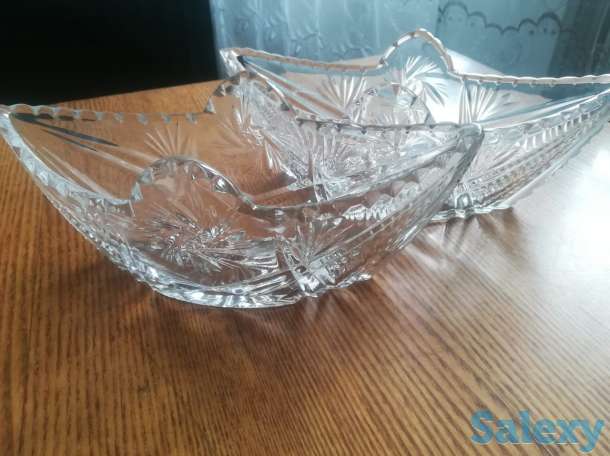 Хрусталь ваза, салатник, конфетница, фотография 1