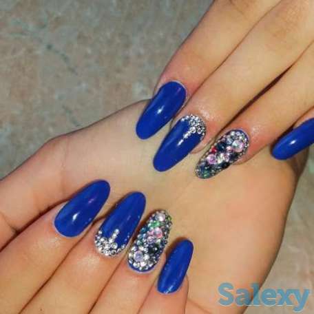 Наращивание ногтей 4000 тг, маникюр+гель 2500 тг, педикюр+гель 3500 тг, фотография 1