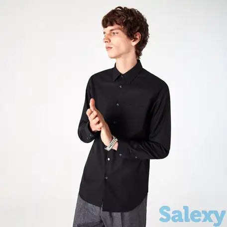 Мужская рубашка lacoste regular fit из хлопкового поплина, фотография 1