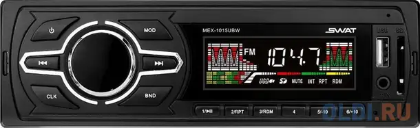 Автомагнитола swat mex-1015ubw 1din 4x50вт, фотография 1