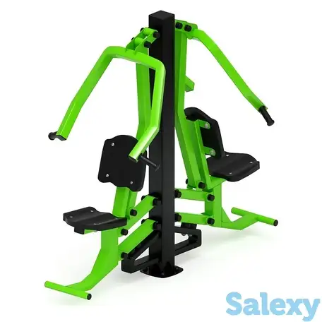 Жим от груди двойной (зеленый) - уличный тренажер двойной - ст, фотография 2