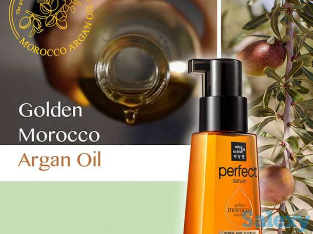 Сыворотка для волос mise-en-scène perfect serum golden morocco argan oil original, фотография 3