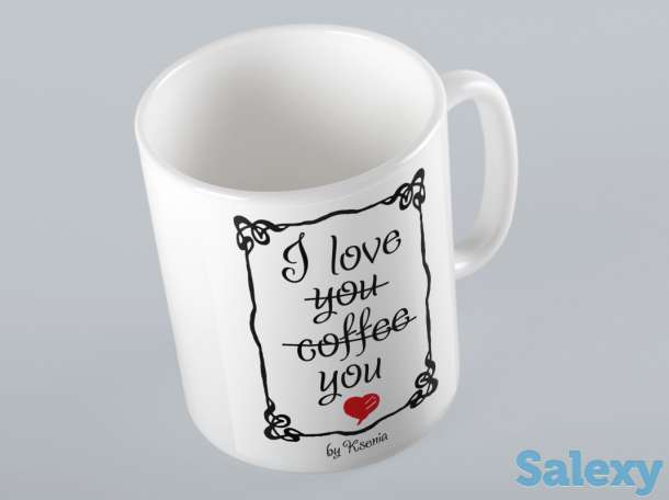 Кружечки с милыми валентинками. Печать на кружках любых рисунков., фотография 1