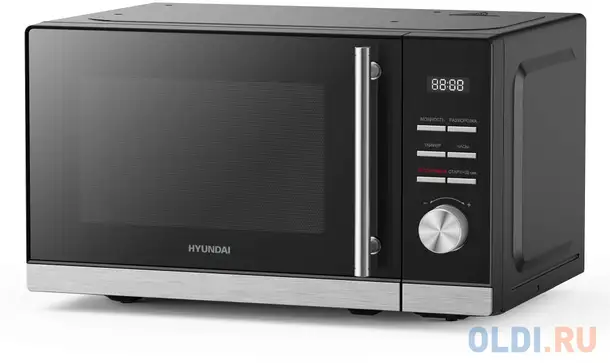 Микроволновая печь hyundai hym-d3005 700 вт черный/сталь, фотография 1