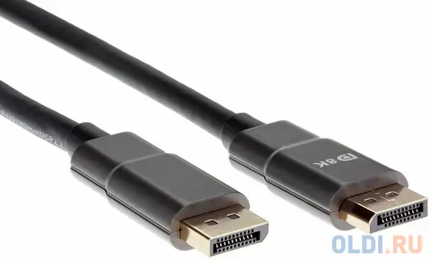 Кабель displayport 2м vcom telecom acg633-2m круглый черный, фотография 1