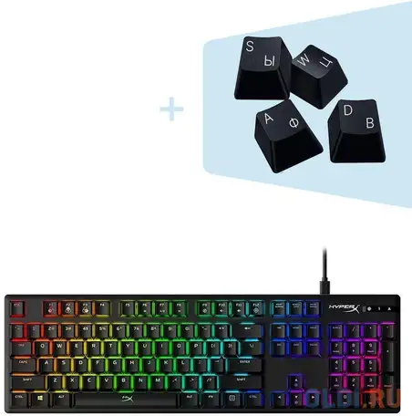 Клавиатура hyperx alloy origins black usb, фотография 1