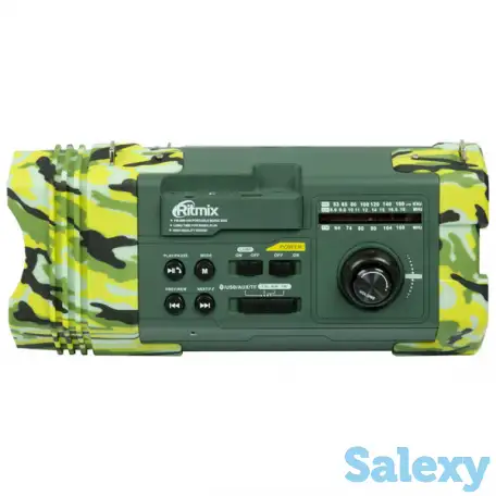 Продам многофункциональный портативный радиоприемник /mp3 плеер/ Bluetooth колонка/ фонарик, ID1407, фотография 1