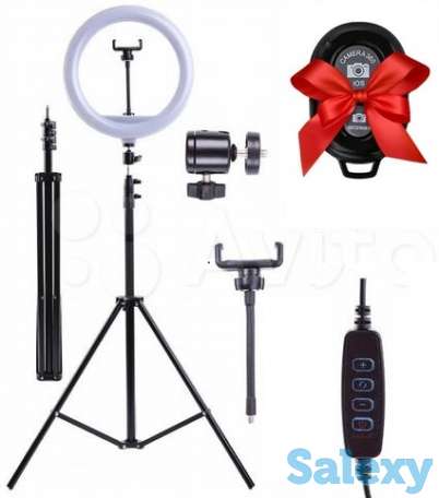 Продам кольцевую лампу 30 см со штативов 2 м. + Bluetooth пульт в подарок, RFL LED 028, фотография 1