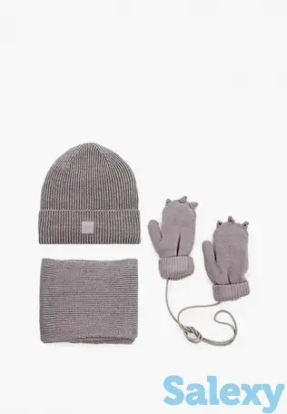 Шапка, шарф и варежки happy baby, фотография 1