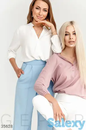 Свободная блуза из хлопковой ткани, фотография 1