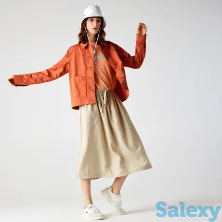 Женская хлопковая юбка lacoste средней длины, фотография 1