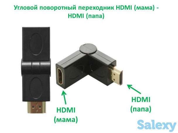 Продам угловой поворотный переходник HDMI (мама) - HDMI (папа), фотография 1