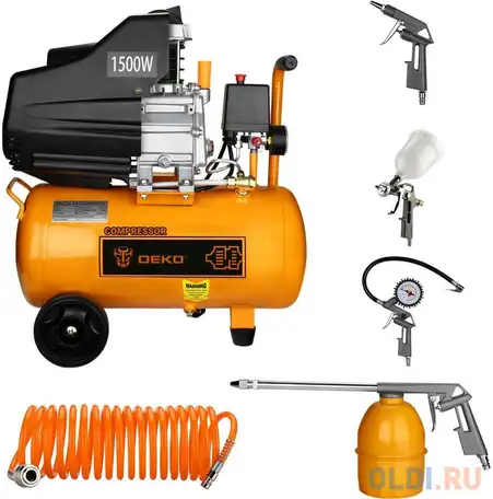 Компрессор поршневой deko dkac24 масляный, фотография 1