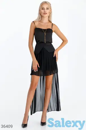 Асимметричная юбка из шифона, фотография 1