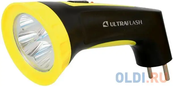 Фонарь ручной ultraflash led3804m чёрный желтый, фотография 1