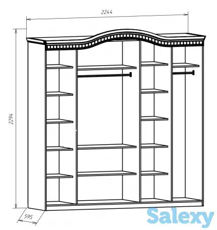 Спальный гарнитур Любава 5Д беж (МДФ). Форест Деко Групп, Беларусь, фотография 2