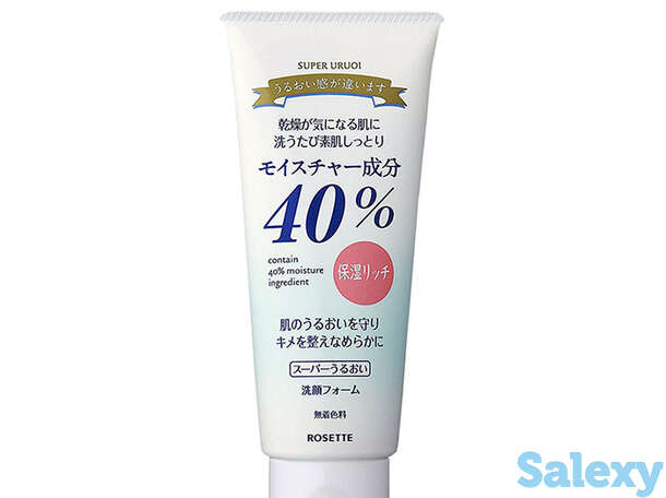Пенка для умывания rosette 40% super uruoi moisturizing cleansing foam, фотография 1