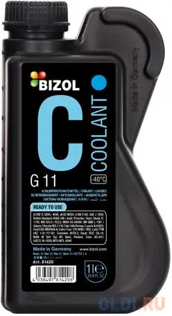 81420 bizol антифриз coolant g11(-40) (1л), фотография 1