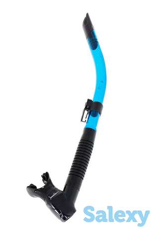 Трубка marlin flash (прямая гофра) black/t.blue, фотография 1