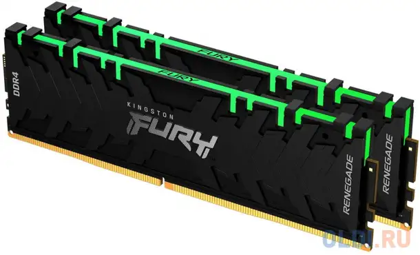 Оперативная память для компьютера kingston fury renegade rgb dimm 64gb ddr4 3200 mhz, фотография 1
