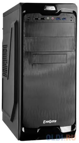 Корпус atx exegate un-604 450 вт чёрный ex269437rus, фотография 1