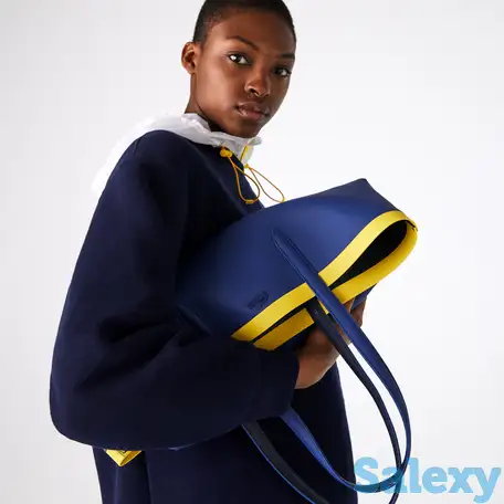 Женская двусторонняя холщовая большая сумка lacoste anna, фотография 1