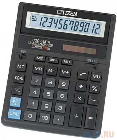 ! калькулятор бухгалтерский citizen sdc-888tii 12-разрядный, фотография 1