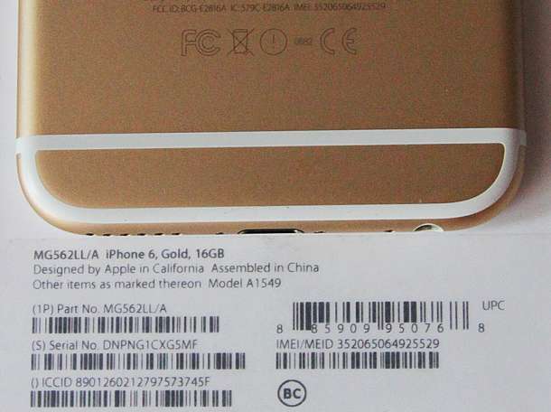 iPhone 6, 16gb, gold, фотография 3