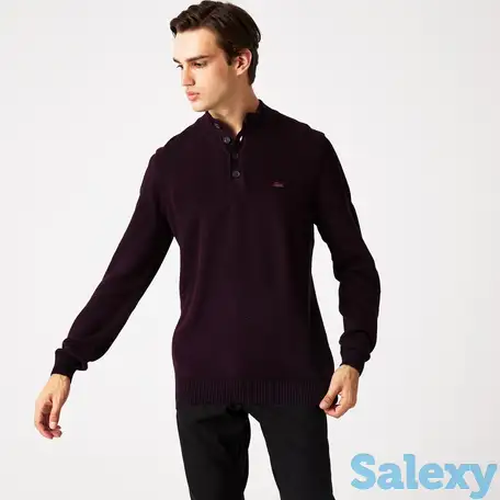 Мужской свитер lacoste regular fit на пуговицах, фотография 1