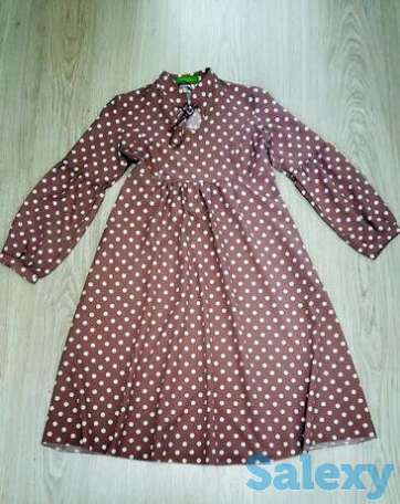 Платье в горох для беременных и кормящих мам 'Стильный животик', фотография 1