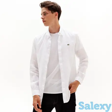 Льняная мужская рубашка lacoste  l!ve, фотография 1