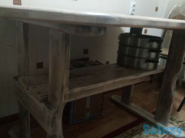 деревянный стол из массива сосны, фотография 4