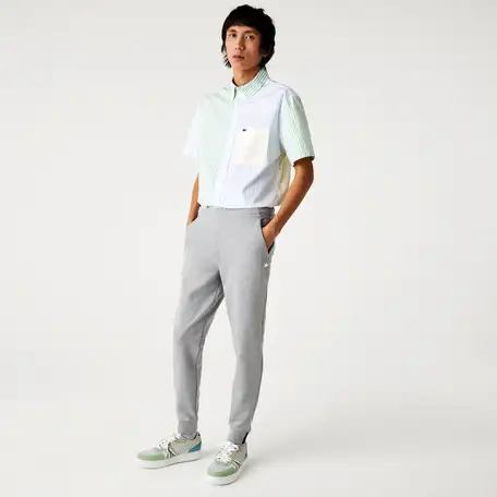 Мужские брюки lacoste sport из меланжевой смеси хлопка, фотография 1