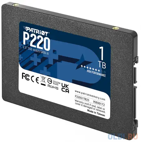 Ssd накопитель patriot p220s1tb25 1 tb sata-iii, фотография 1