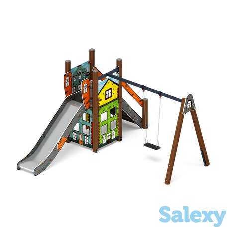 Детский игровой комплекс «счастливое детство (город)» дик 2.01.01-01 h=1200, фотография 1