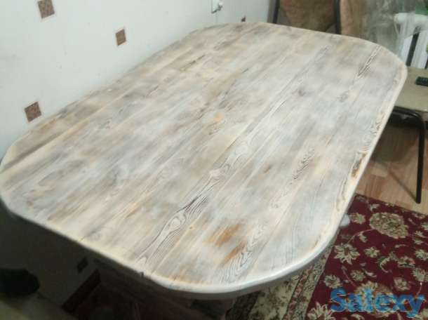 деревянный стол из массива сосны, фотография 5