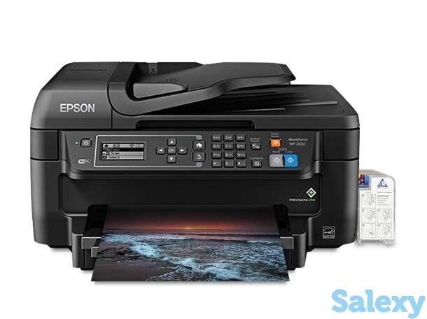 Мфу epson workforce wf-2650 с снпч и чернилами (уценка), фотография 1