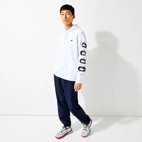 Мужское худи lacoste с капюшоном и принтом, фотография 1