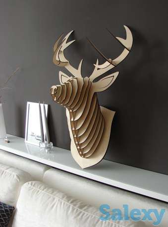 Декоративные головы животных из фанеры. Резка из фанеры любых голов животных., фотография 1