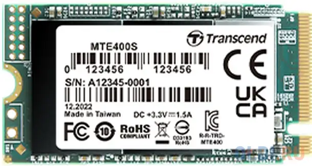Ssd накопитель transcend mte400s 512 gb pci-e 3.0 x4, фотография 1