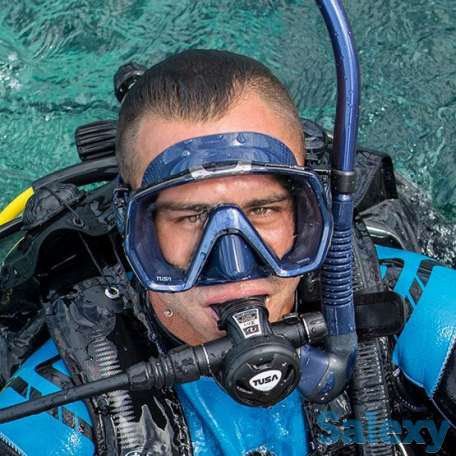 Маска подводная tusa freedom hd (синий силикон) blue, фотография 4