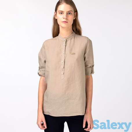 Льняная женская рубашка lacoste, фотография 1